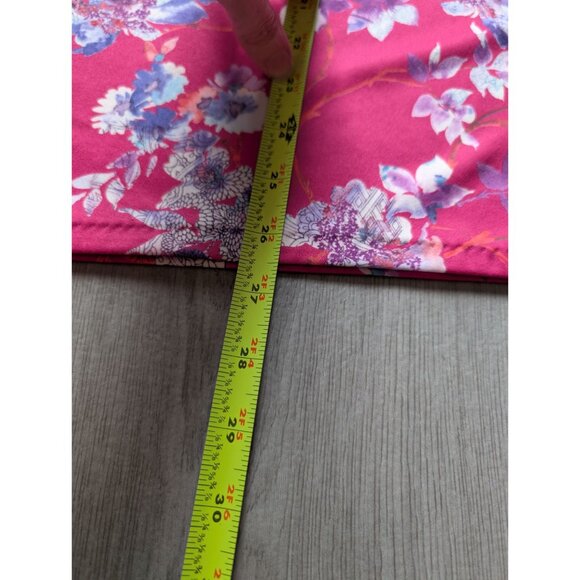 Anthony Richards Womens Floral Pink Top 4X Polyester Short Sleeve Smocked Design - Picture 6 of 7